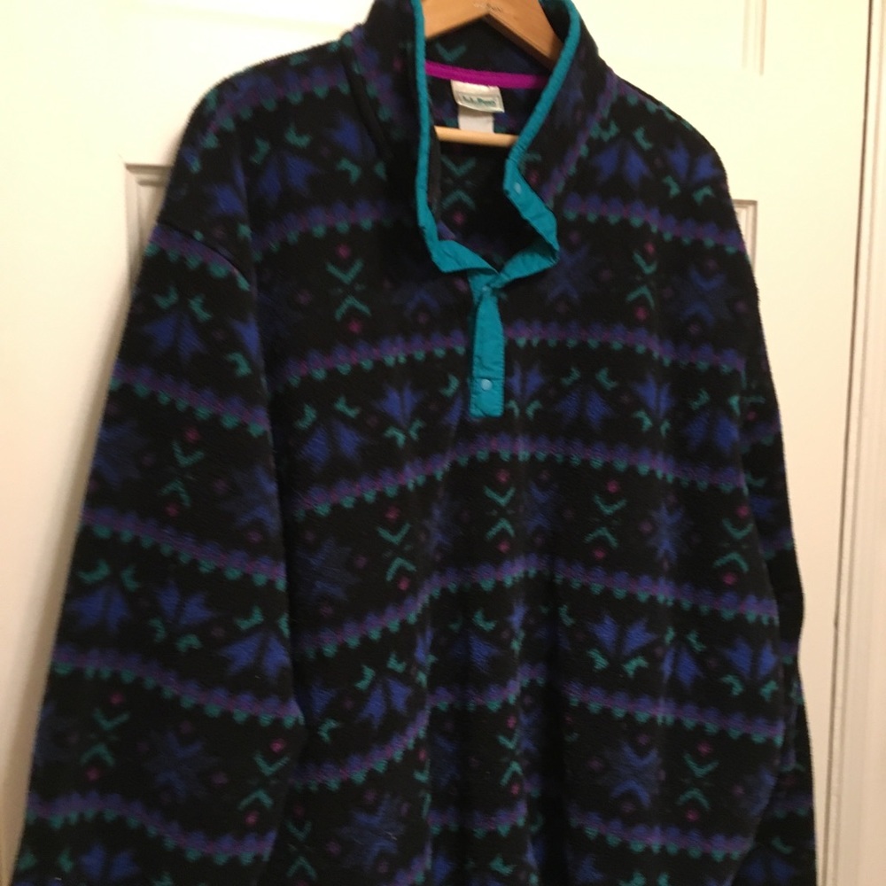 L.L. Bean Aztec Fleece Pullover